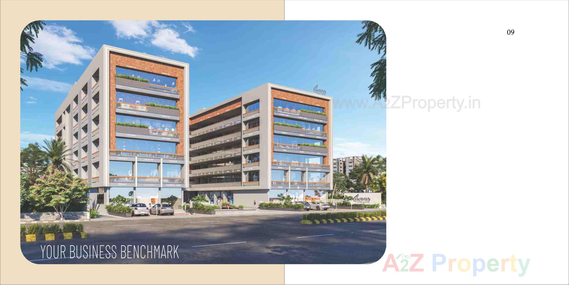 3D Elevation of real estate project Vinayak Trade Centre located at Vatva, Ahmedabad, Gujarat