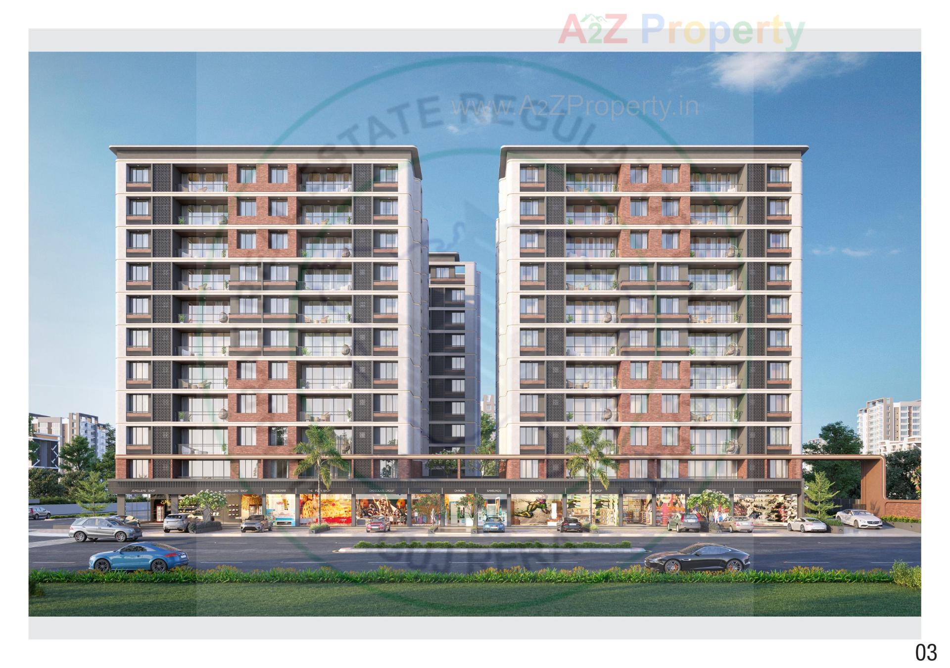 3D Elevation of real estate project Vincitore Rivera located at Vastral, Ahmedabad, Gujarat