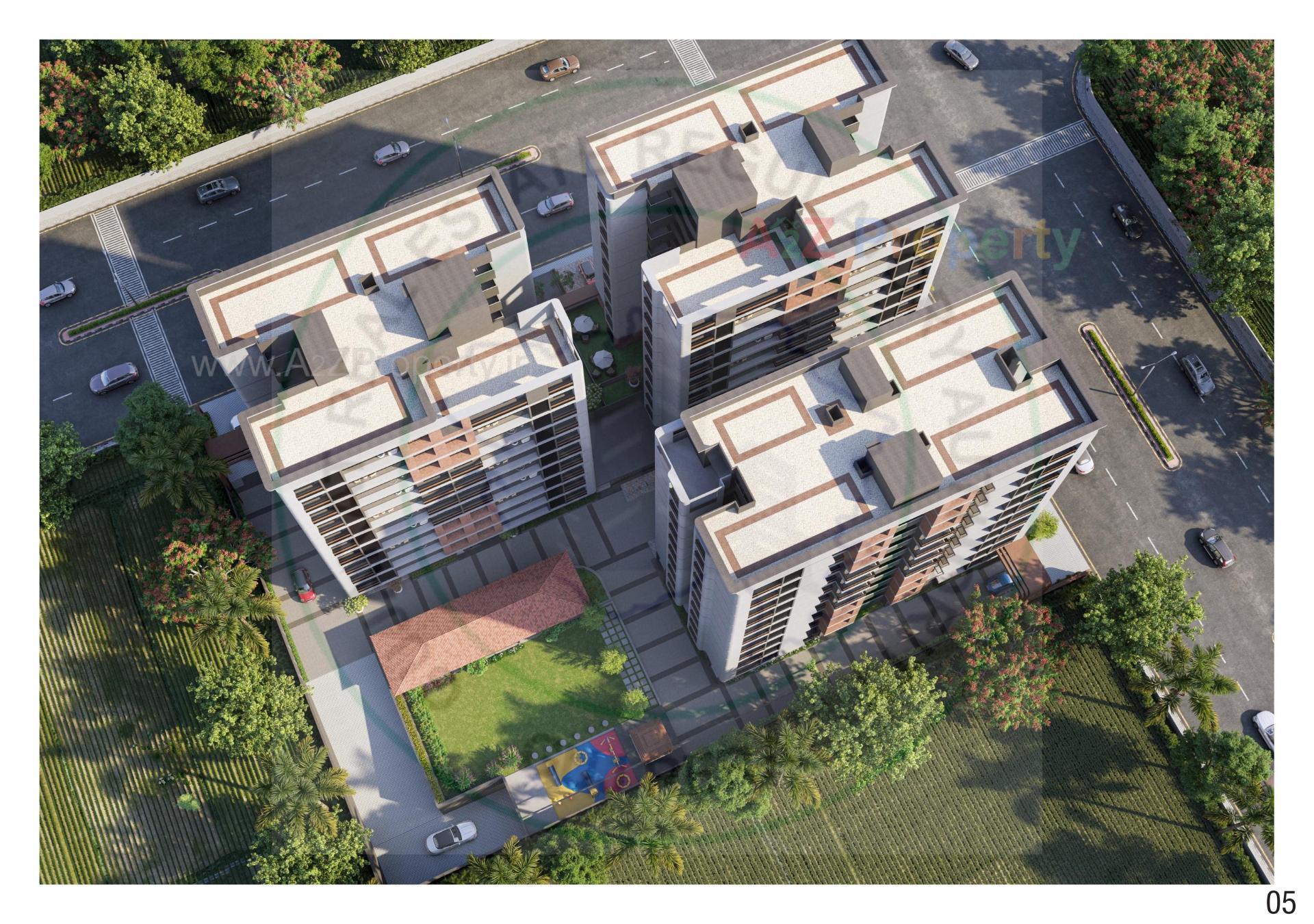 3D Elevation of real estate project Vincitore Rivera located at Vastral, Ahmedabad, Gujarat