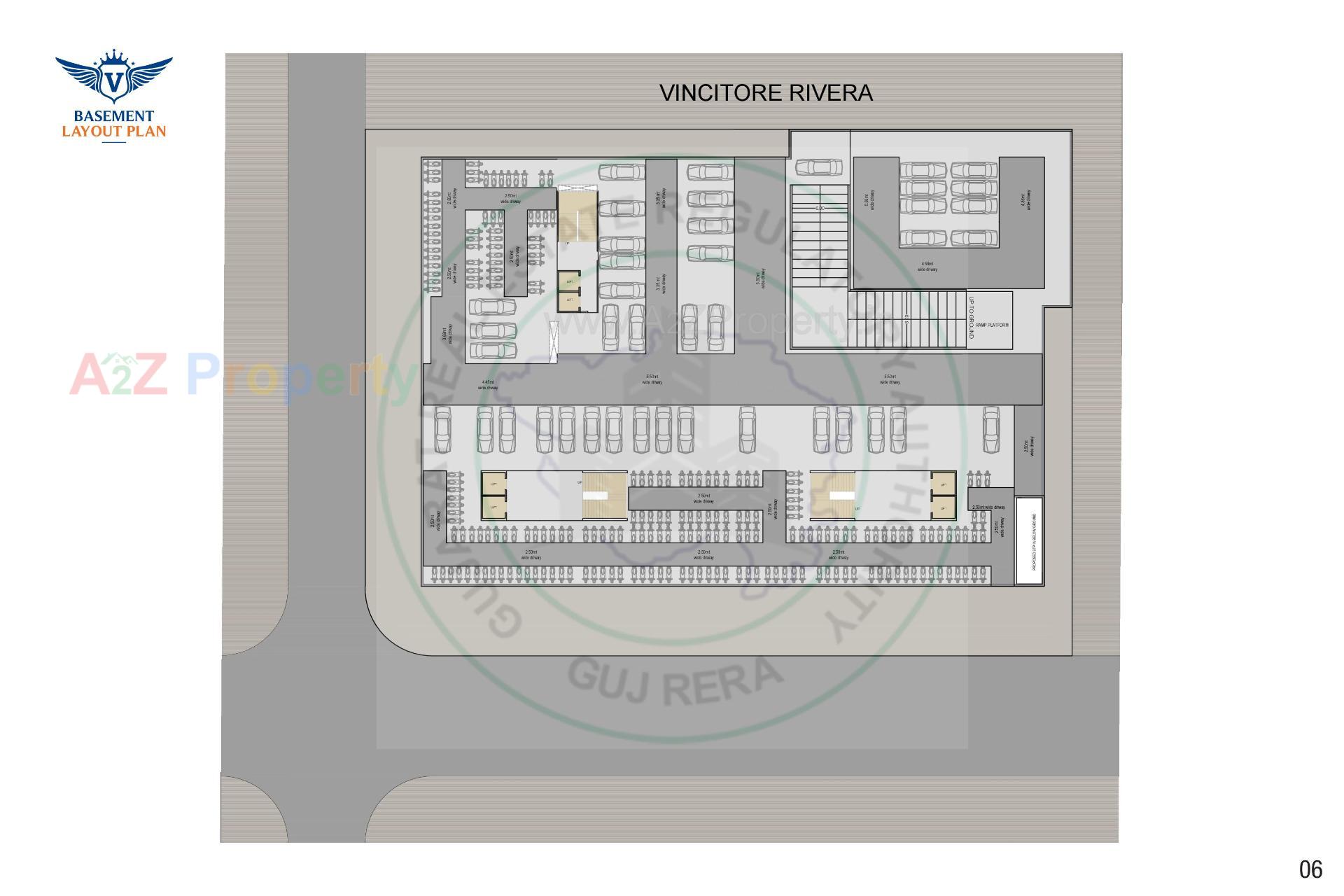 Layout of real estate project Vincitore Rivera located at Vastral, Ahmedabad, Gujarat