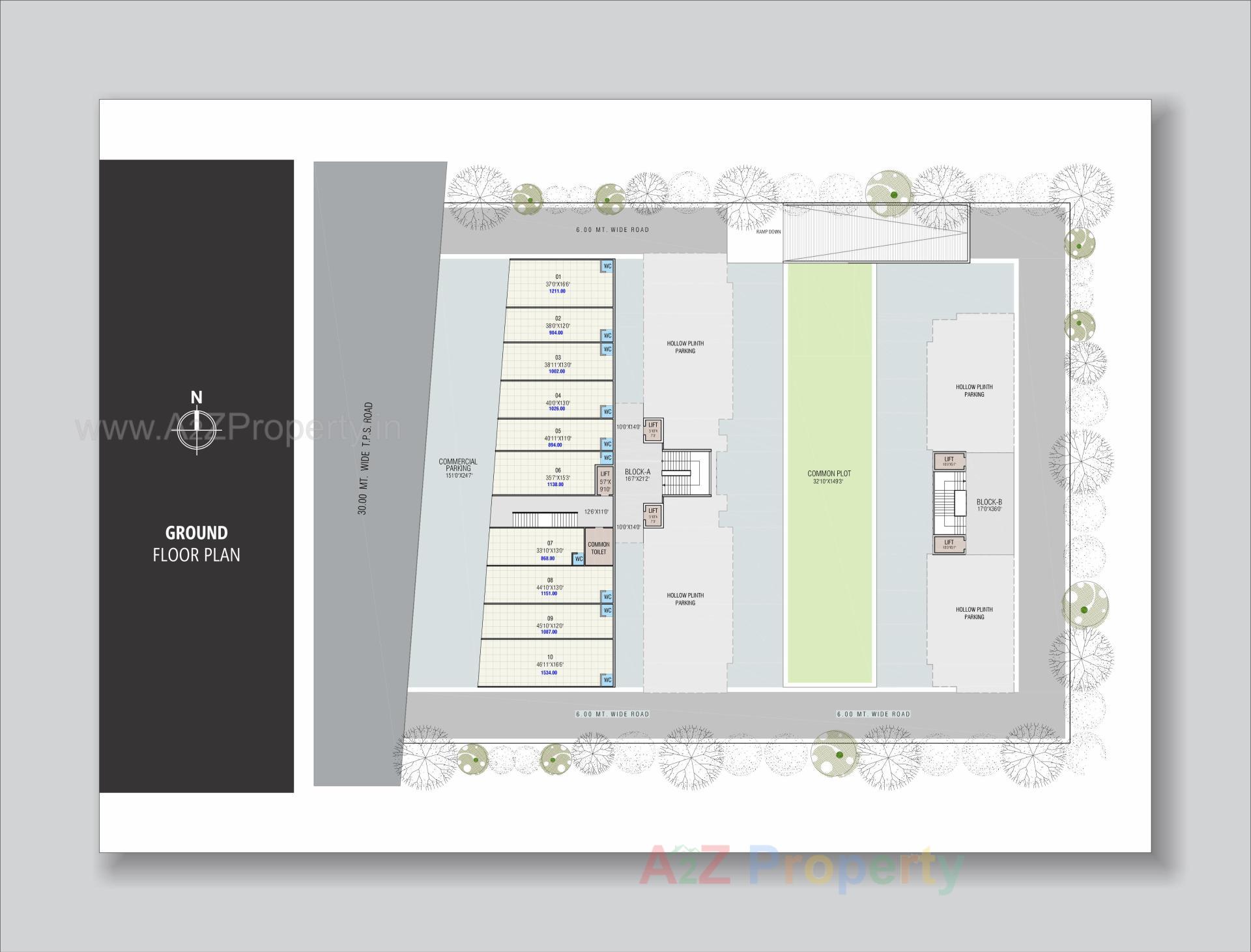Layout of real estate project Vincitore Sky located at Ahmedabad, Ahmedabad, Gujarat