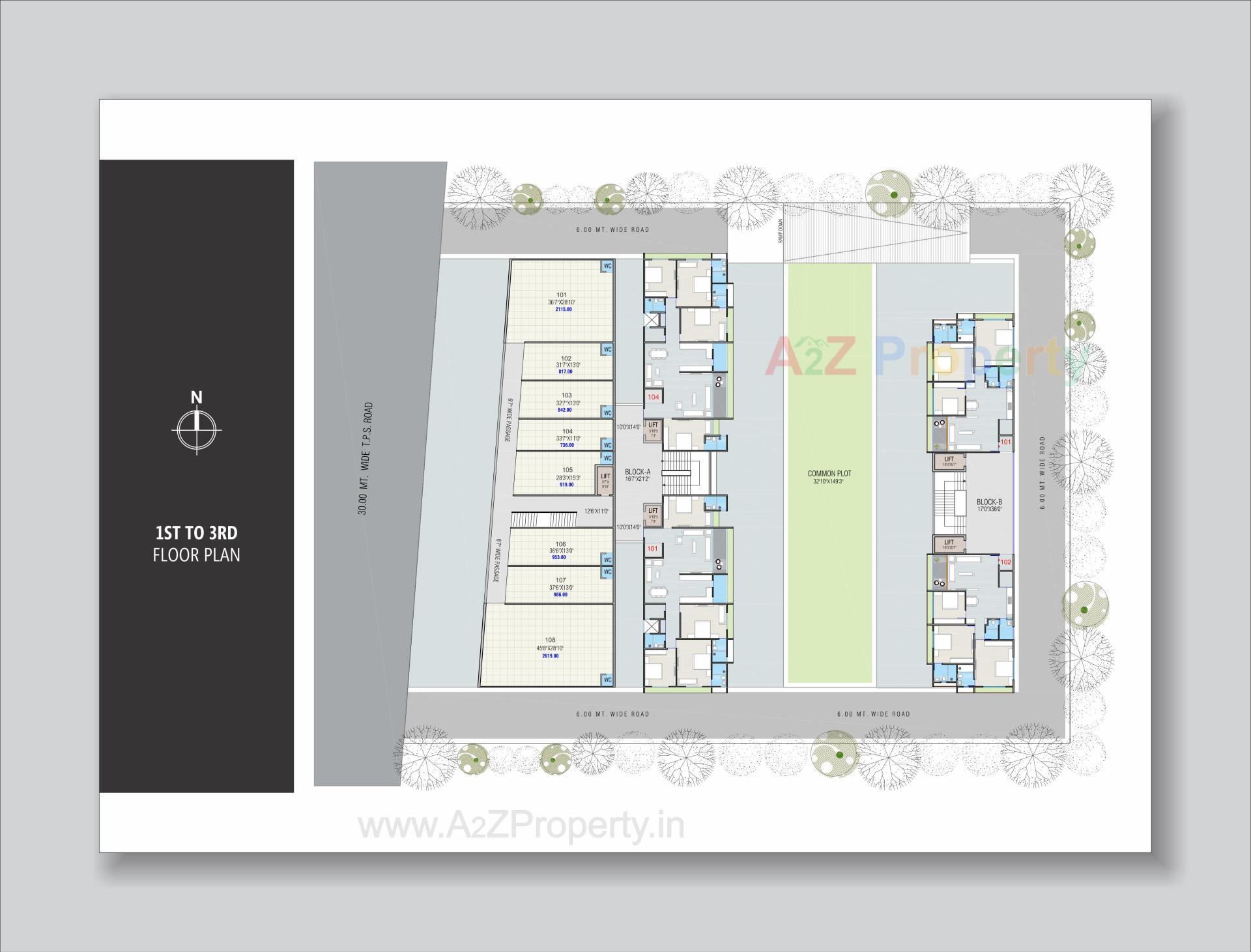 Layout of real estate project Vincitore Sky located at Ahmedabad, Ahmedabad, Gujarat
