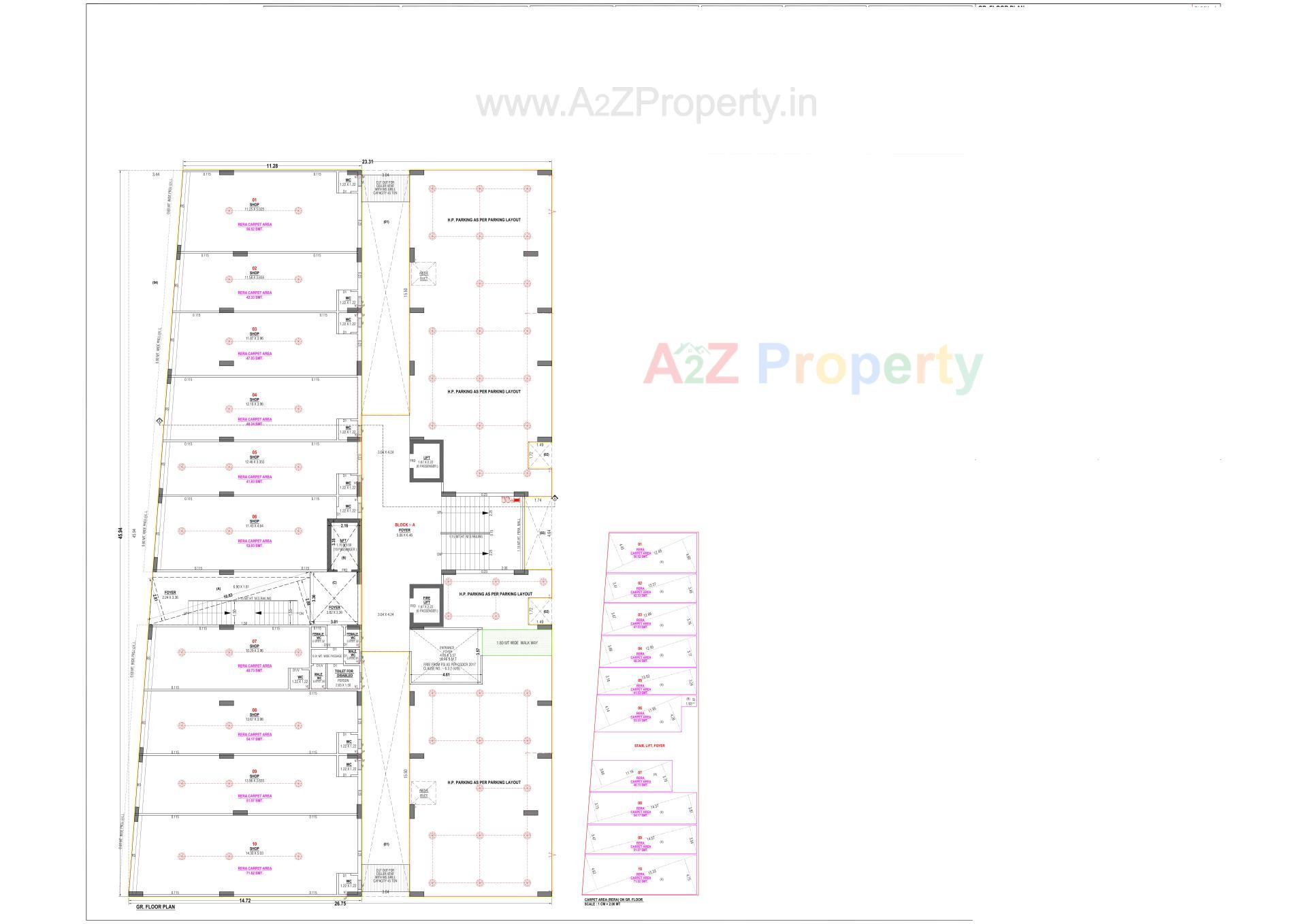 Layout of real estate project Vincitore Sky located at Ahmedabad, Ahmedabad, Gujarat