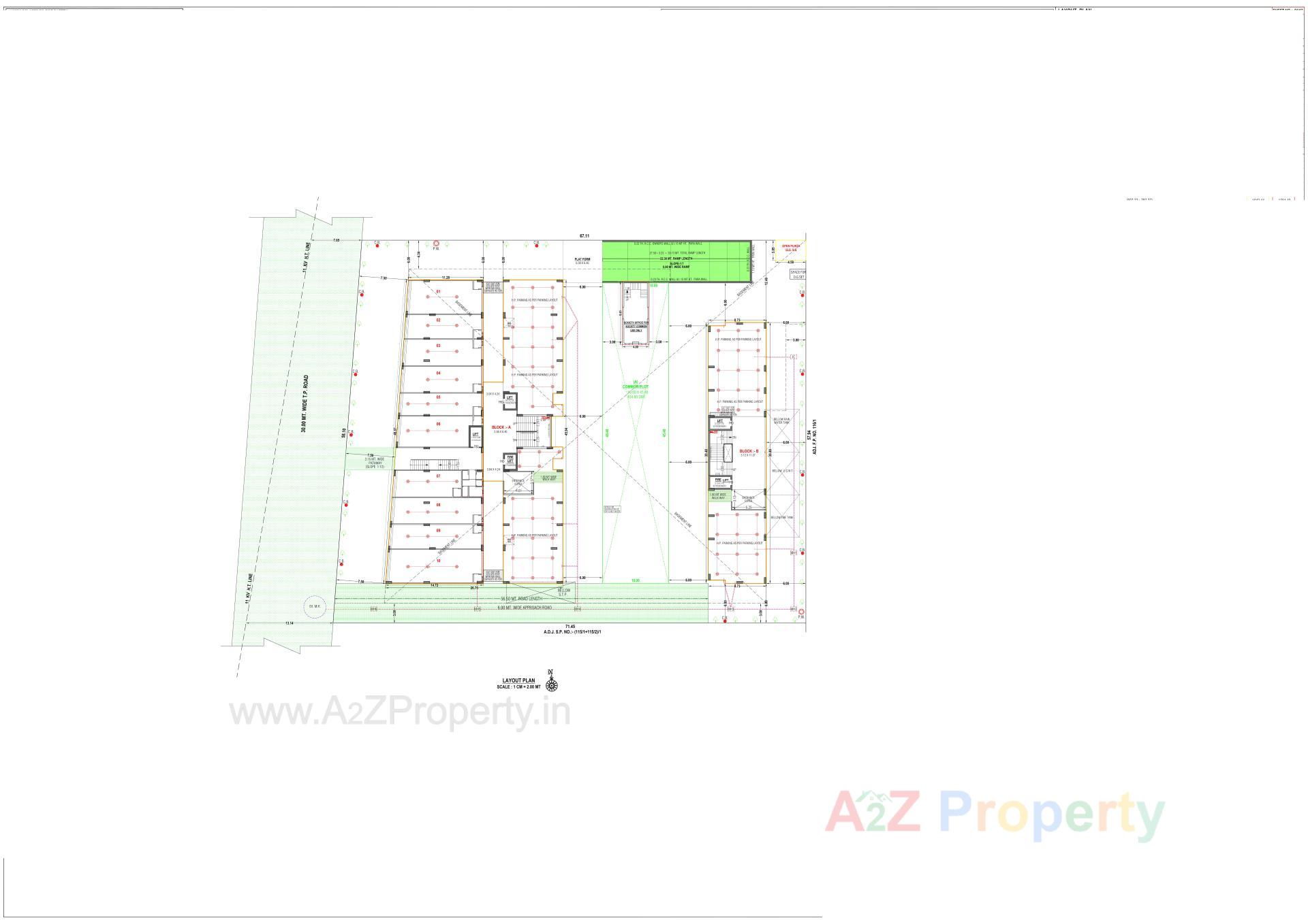 Layout of real estate project Vincitore Sky located at Ahmedabad, Ahmedabad, Gujarat