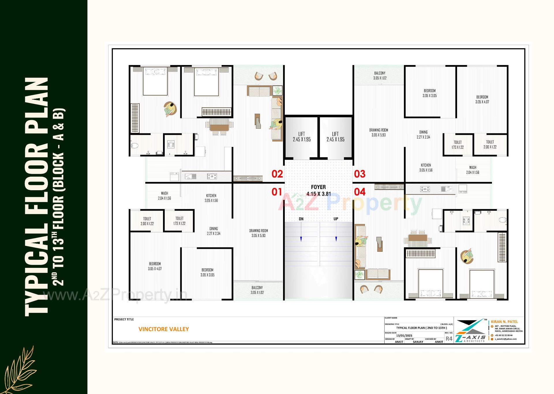 Layout of real estate project Vincitore Valley located at Hathijan, Ahmedabad, Gujarat