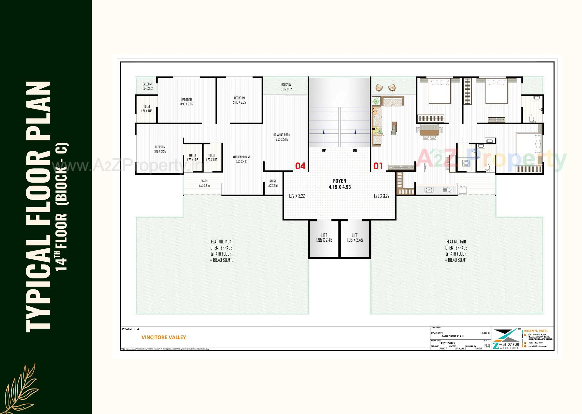Layout of real estate project Vincitore Valley located at Hathijan, Ahmedabad, Gujarat