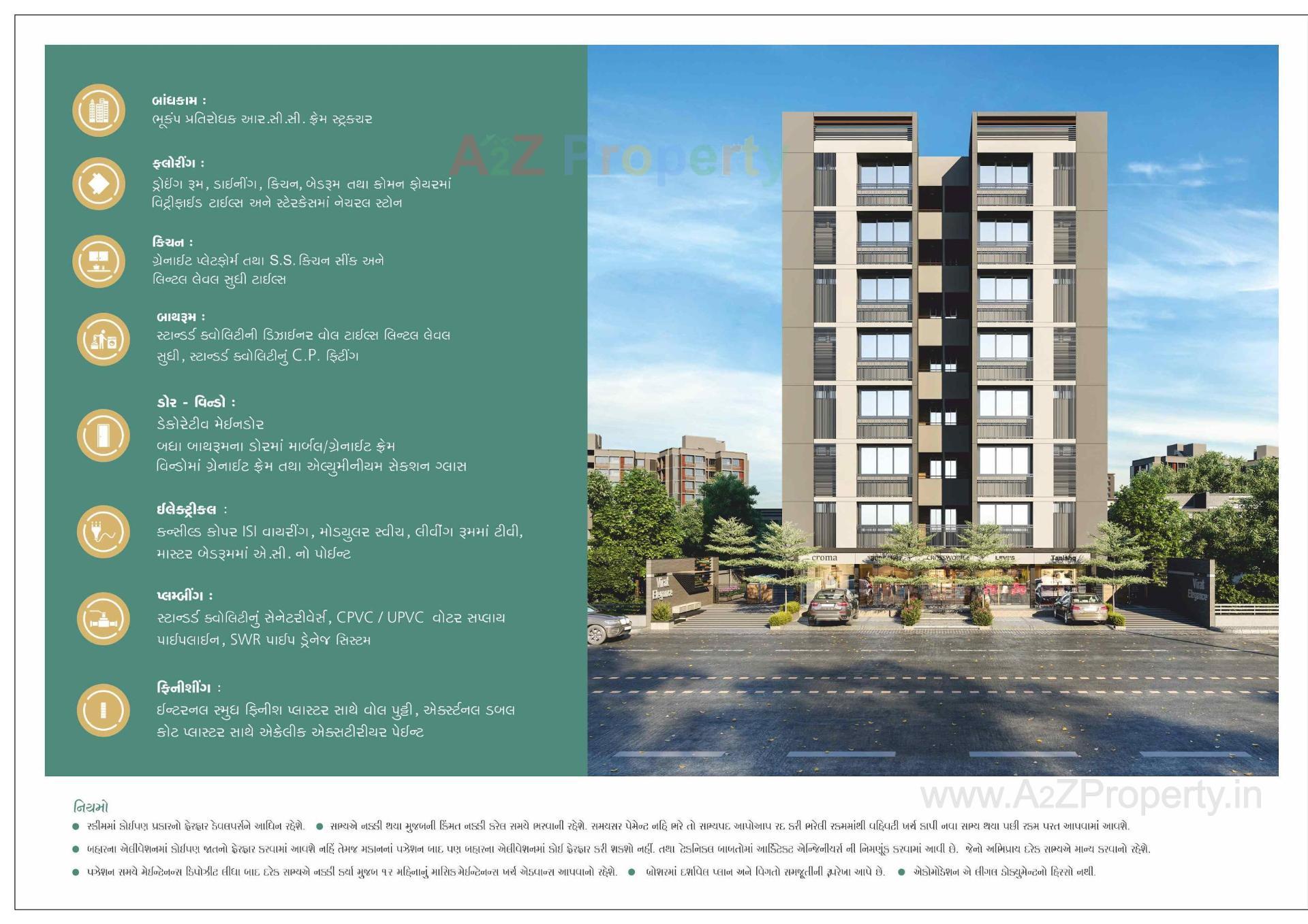 3D Elevation of real estate project Virat Elegance located at Vastral, Ahmedabad, Gujarat