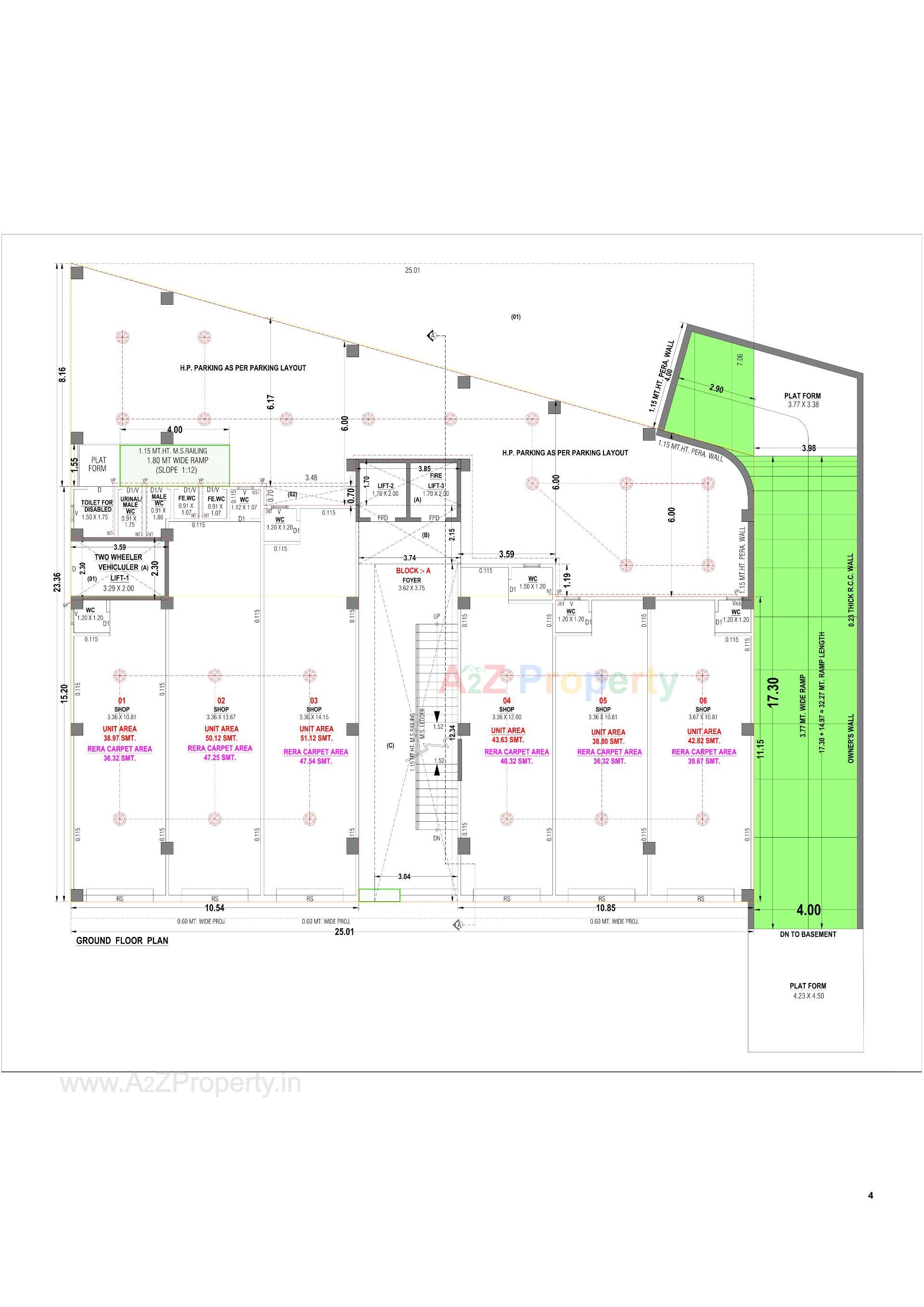 Layout of real estate project Virat Square located at Chiloda, Ahmedabad, Gujarat