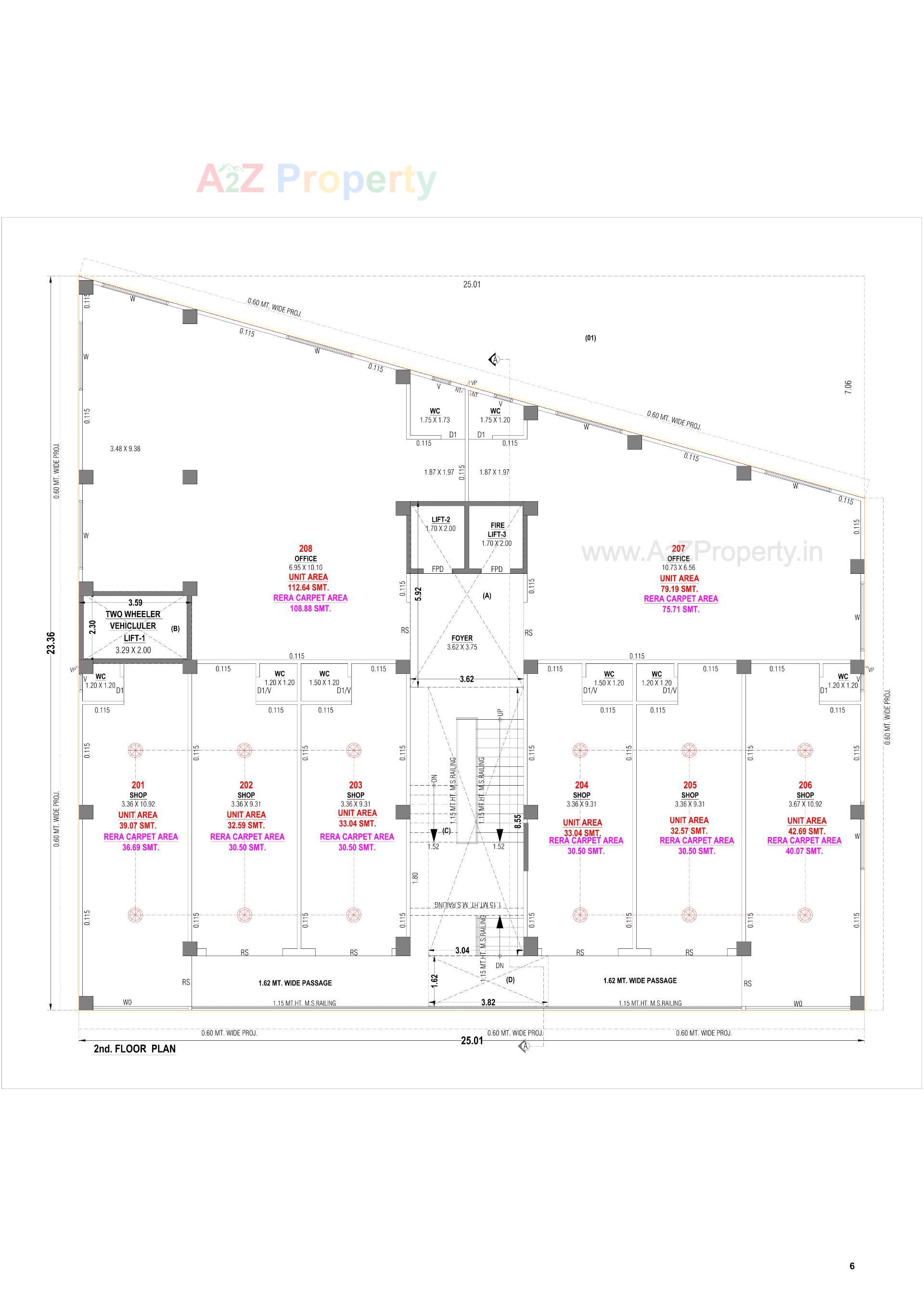 Layout of real estate project Virat Square located at Chiloda, Ahmedabad, Gujarat
