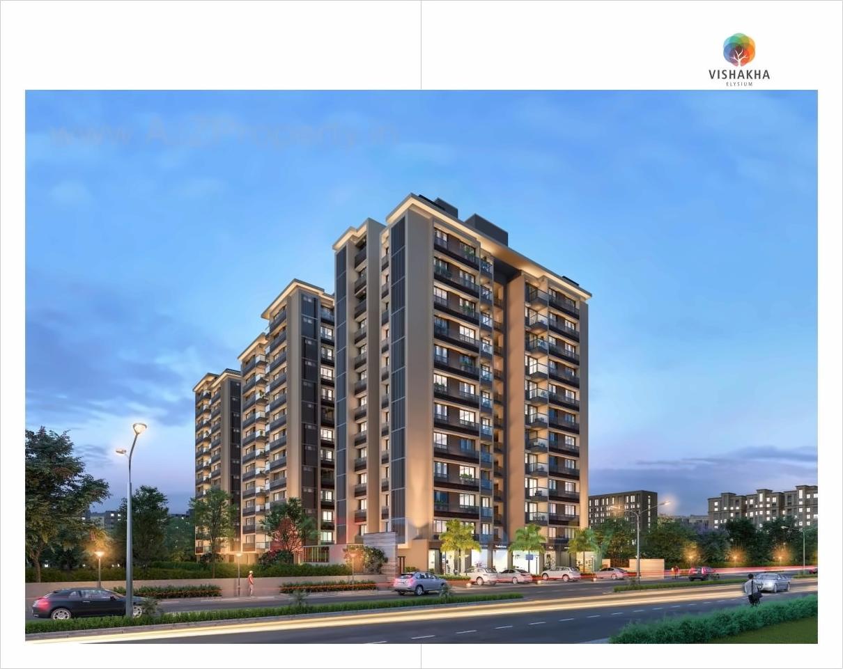 3D Elevation of real estate project Vishakha Elysium located at City, Ahmedabad, Gujarat