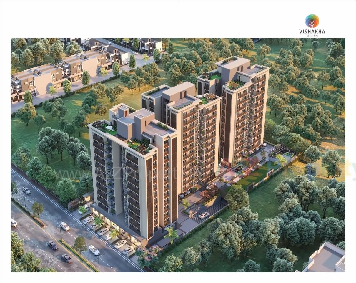 3D Elevation of real estate project Vishakha Elysium located at City, Ahmedabad, Gujarat
