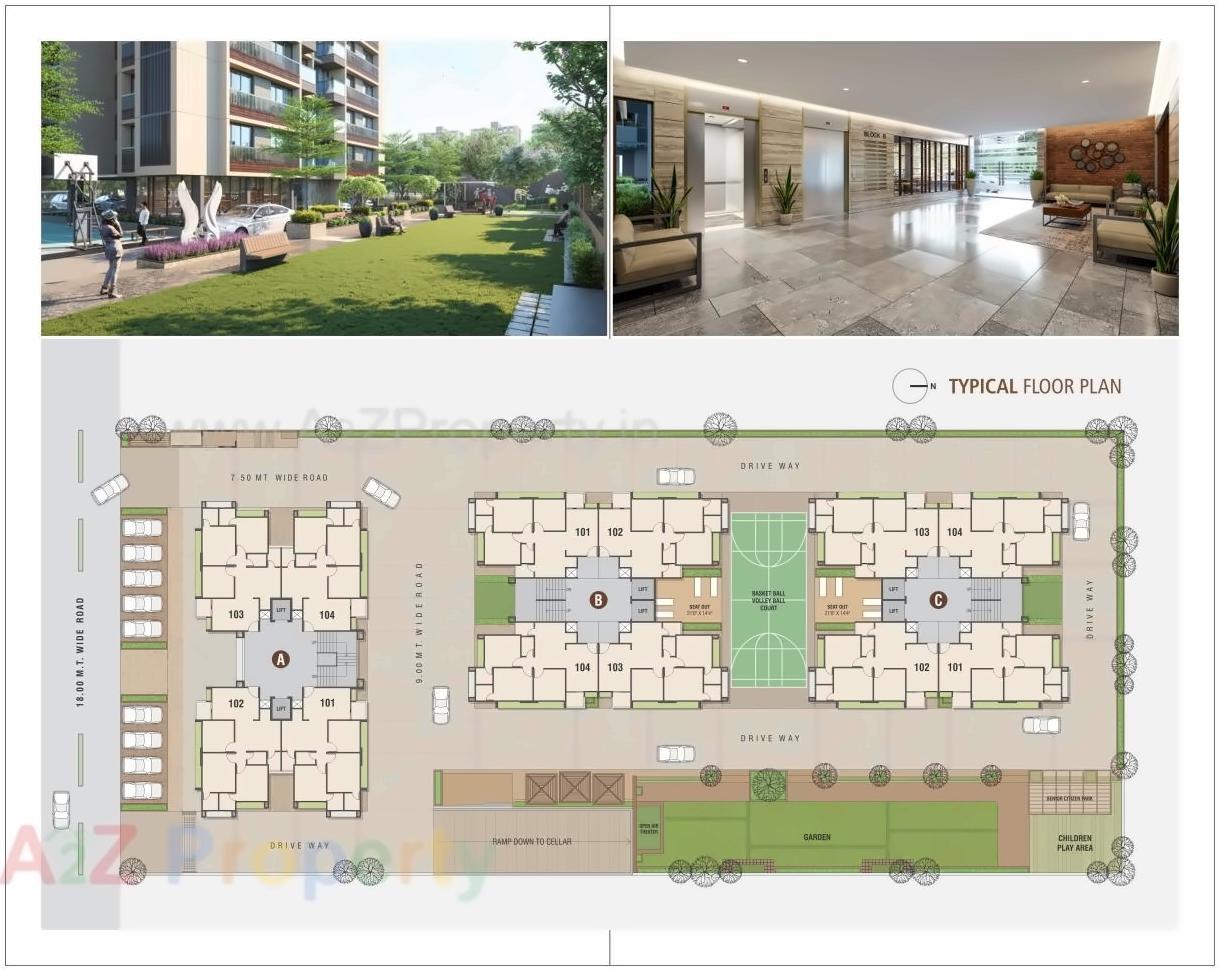 Layout of real estate project Vishakha Elysium located at City, Ahmedabad, Gujarat