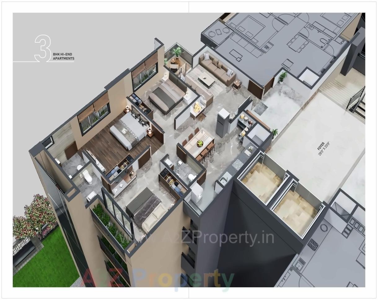 Layout of real estate project Vishakha Elysium located at City, Ahmedabad, Gujarat
