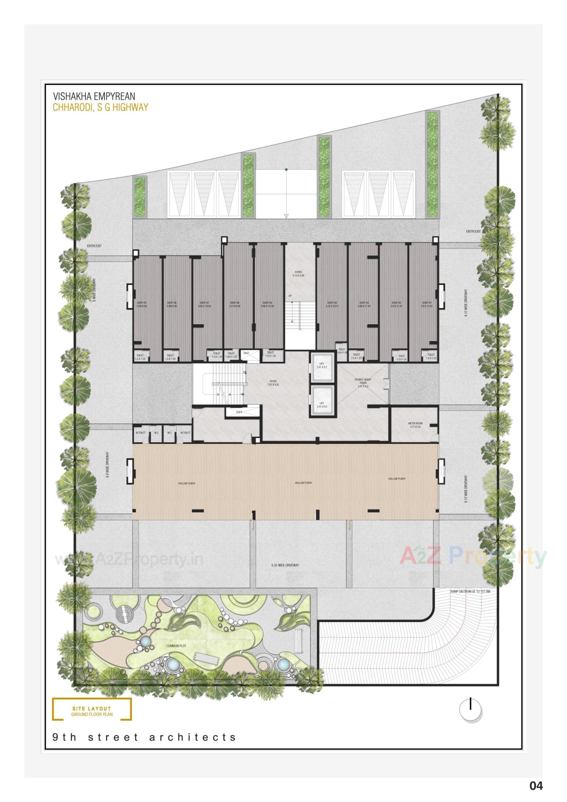 Layout of real estate project Vishakha Empyrean located at Chharodi, Ahmedabad, Gujarat