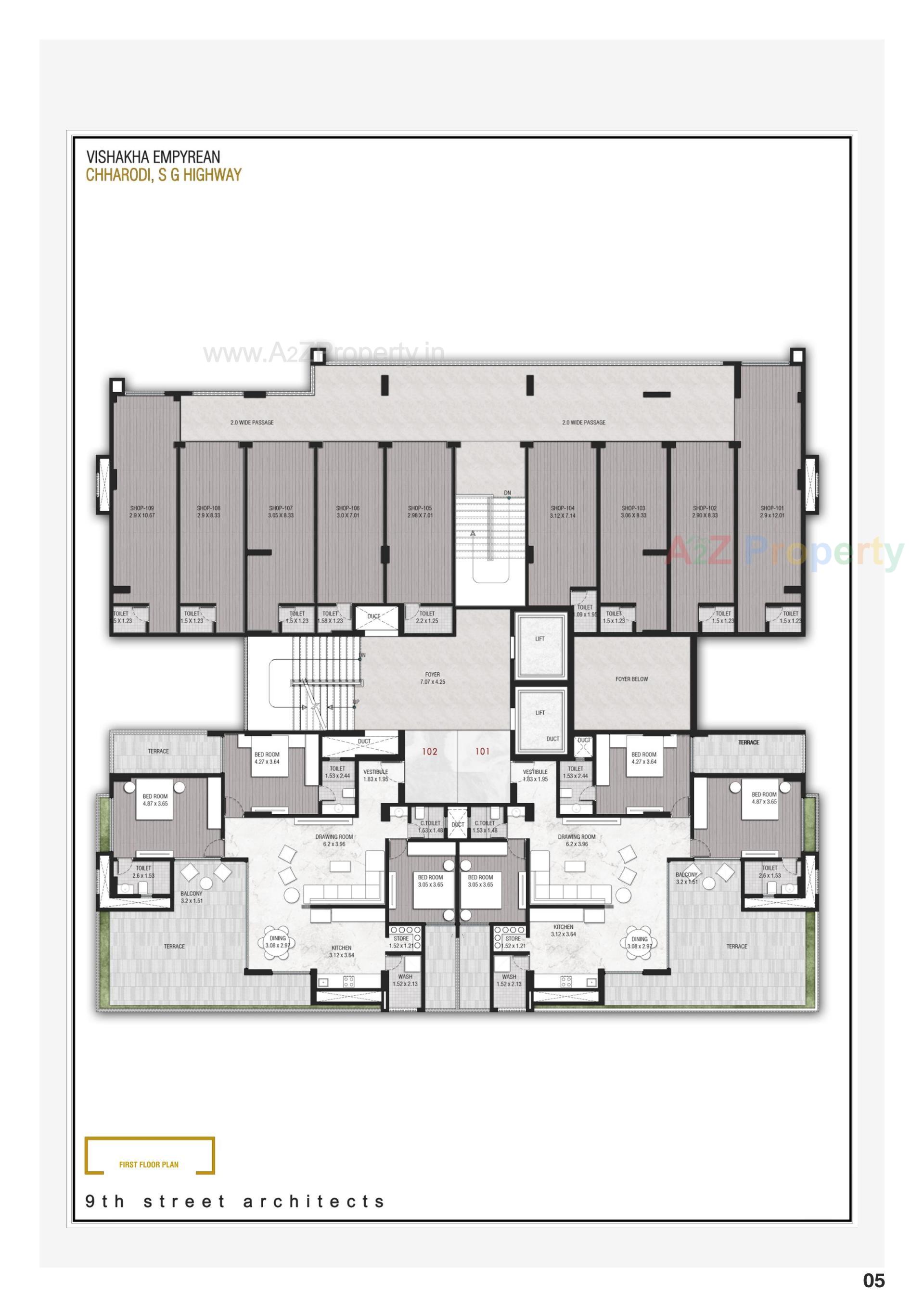 Layout of real estate project Vishakha Empyrean located at Chharodi, Ahmedabad, Gujarat