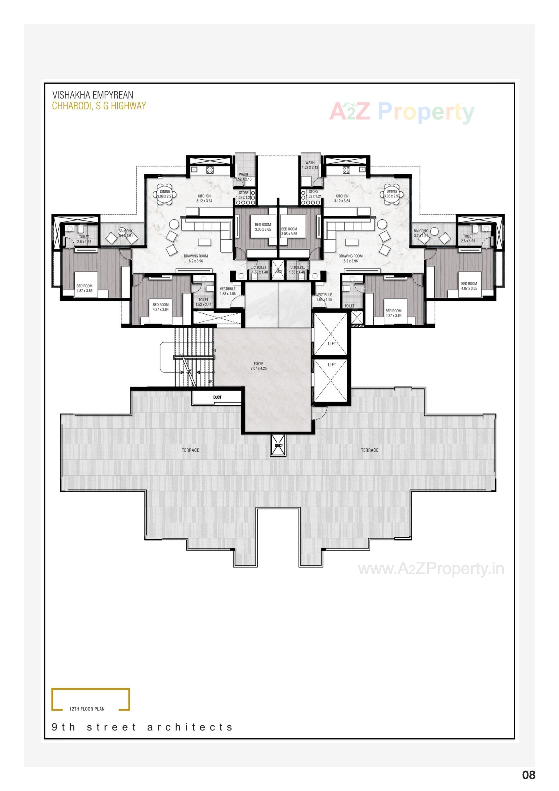 Layout of real estate project Vishakha Empyrean located at Chharodi, Ahmedabad, Gujarat