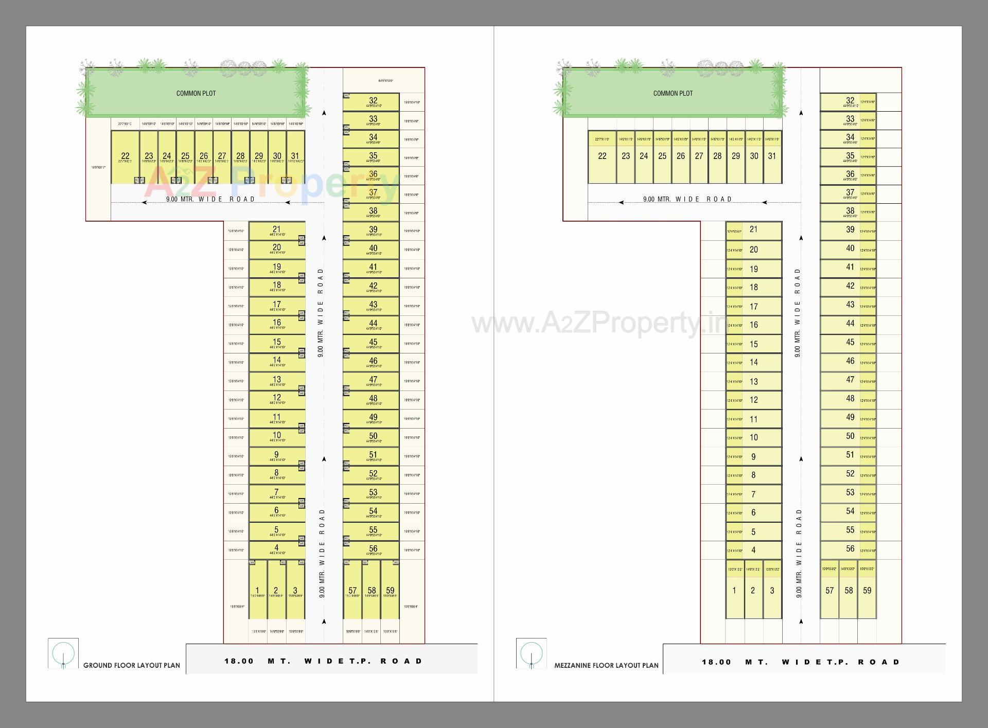 Layout of real estate project Vishala Gold Industrial Estate located at Odhav, Ahmedabad, Gujarat