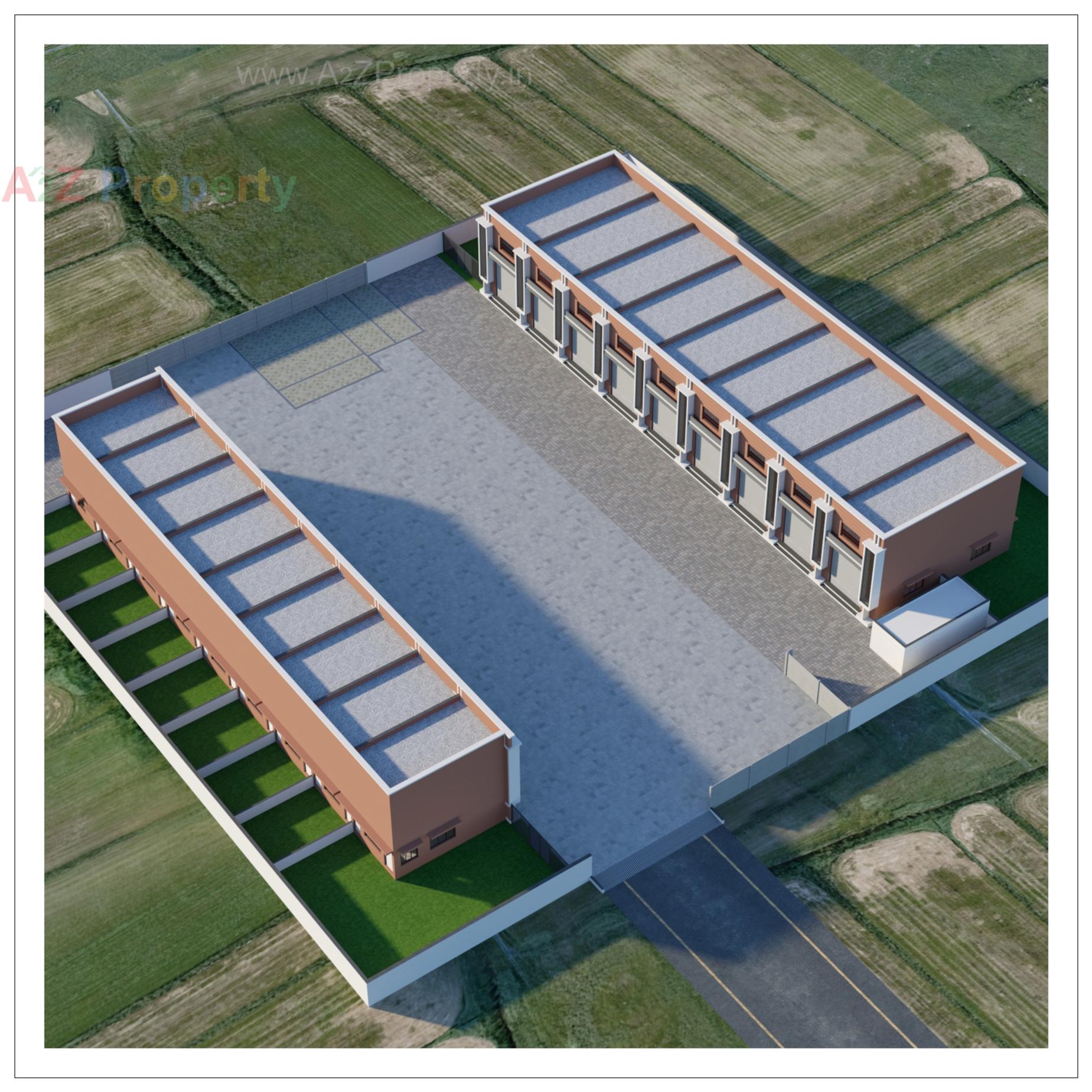 3D Elevation of real estate project Vishala Industrial Park located at Bhuvaldi, Ahmedabad, Gujarat