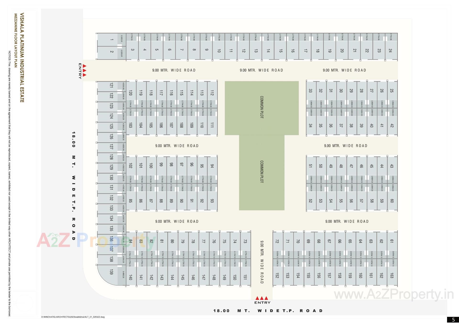 Layout of real estate project Vishala Platinum Industrial Estate located at Odhav, Ahmedabad, Gujarat