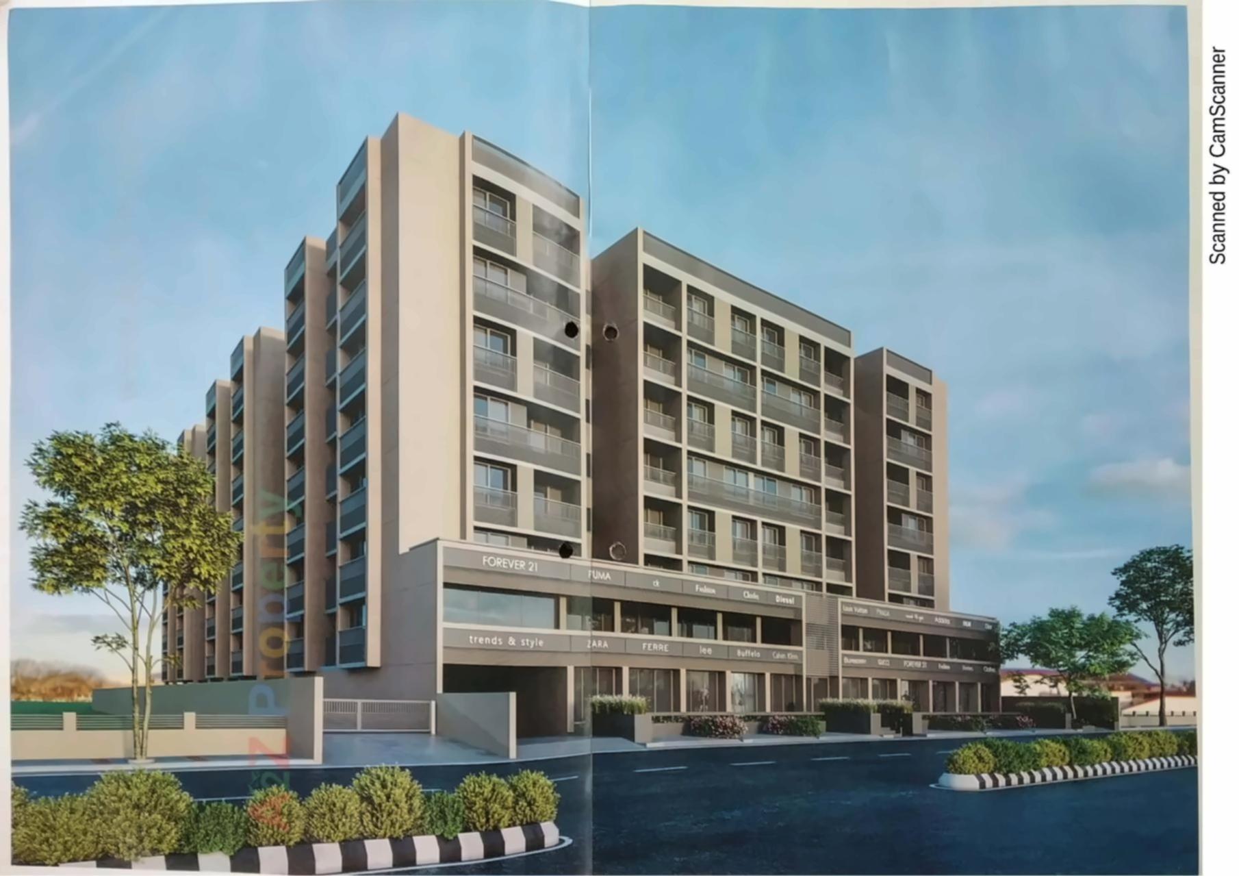 3D Elevation of real estate project Vishala Residency located at Ahmedabad, Ahmedabad, Gujarat