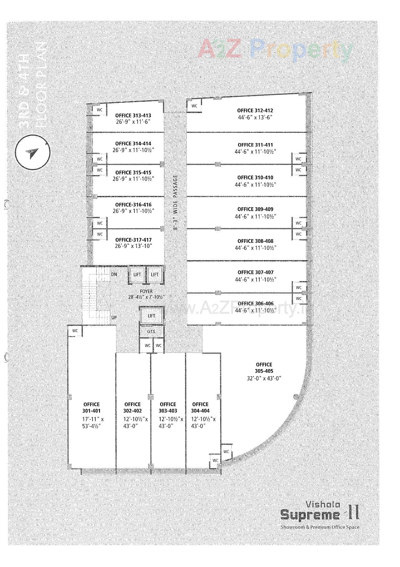 Layout of real estate project Vishala Supreme Ii located at Naroda, Ahmedabad, Gujarat