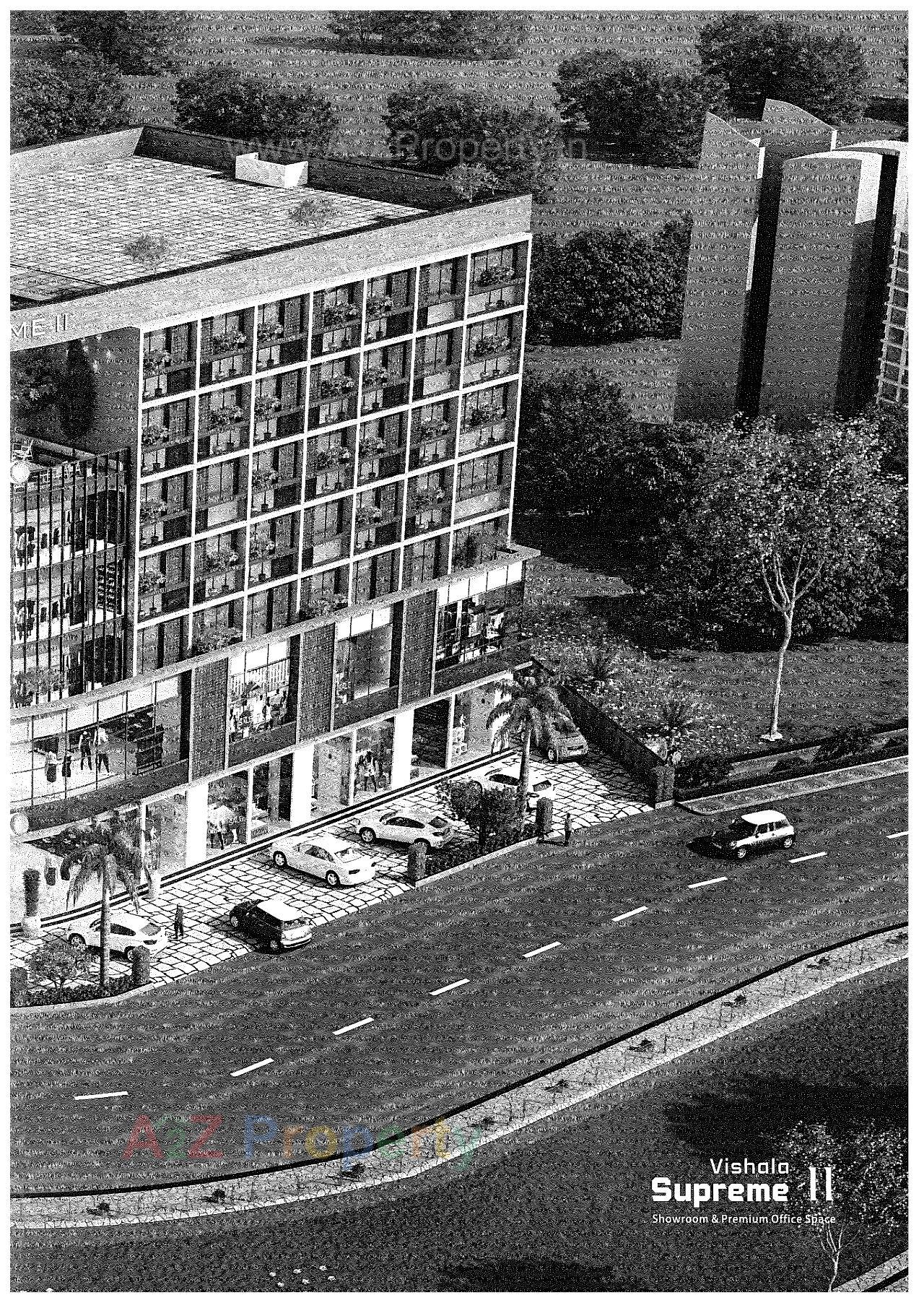 3D Elevation of real estate project Vishala Supreme Ii located at Naroda, Ahmedabad, Gujarat