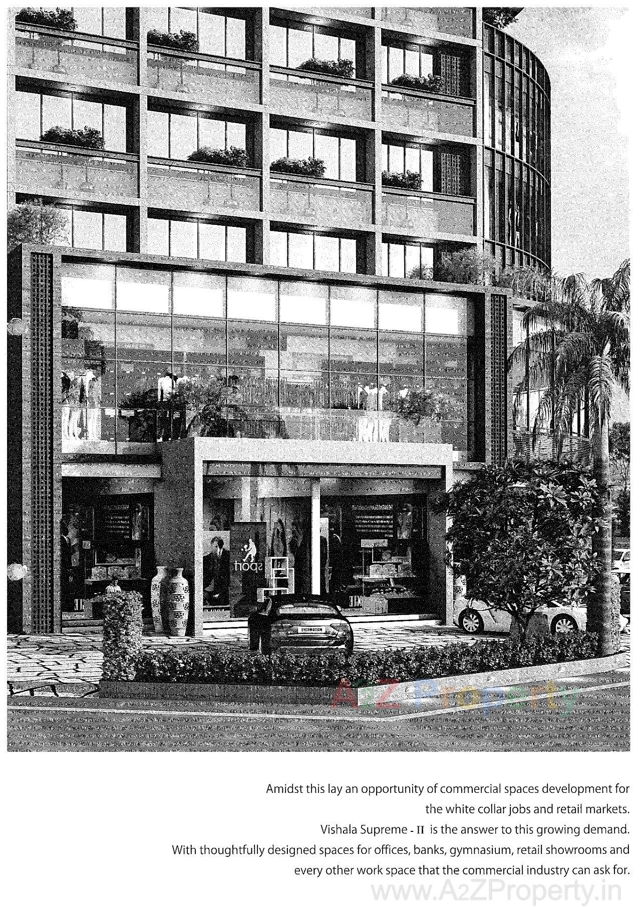 3D Elevation of real estate project Vishala Supreme Ii located at Naroda, Ahmedabad, Gujarat