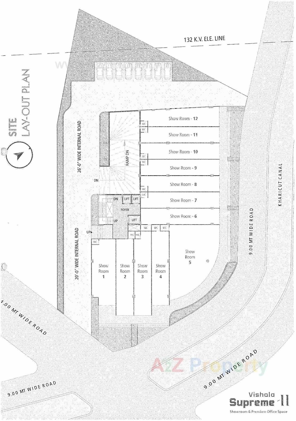 Layout of real estate project Vishala Supreme Ii located at Naroda, Ahmedabad, Gujarat