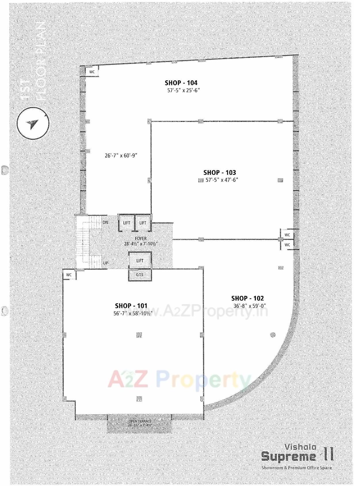 Layout of real estate project Vishala Supreme Ii located at Naroda, Ahmedabad, Gujarat