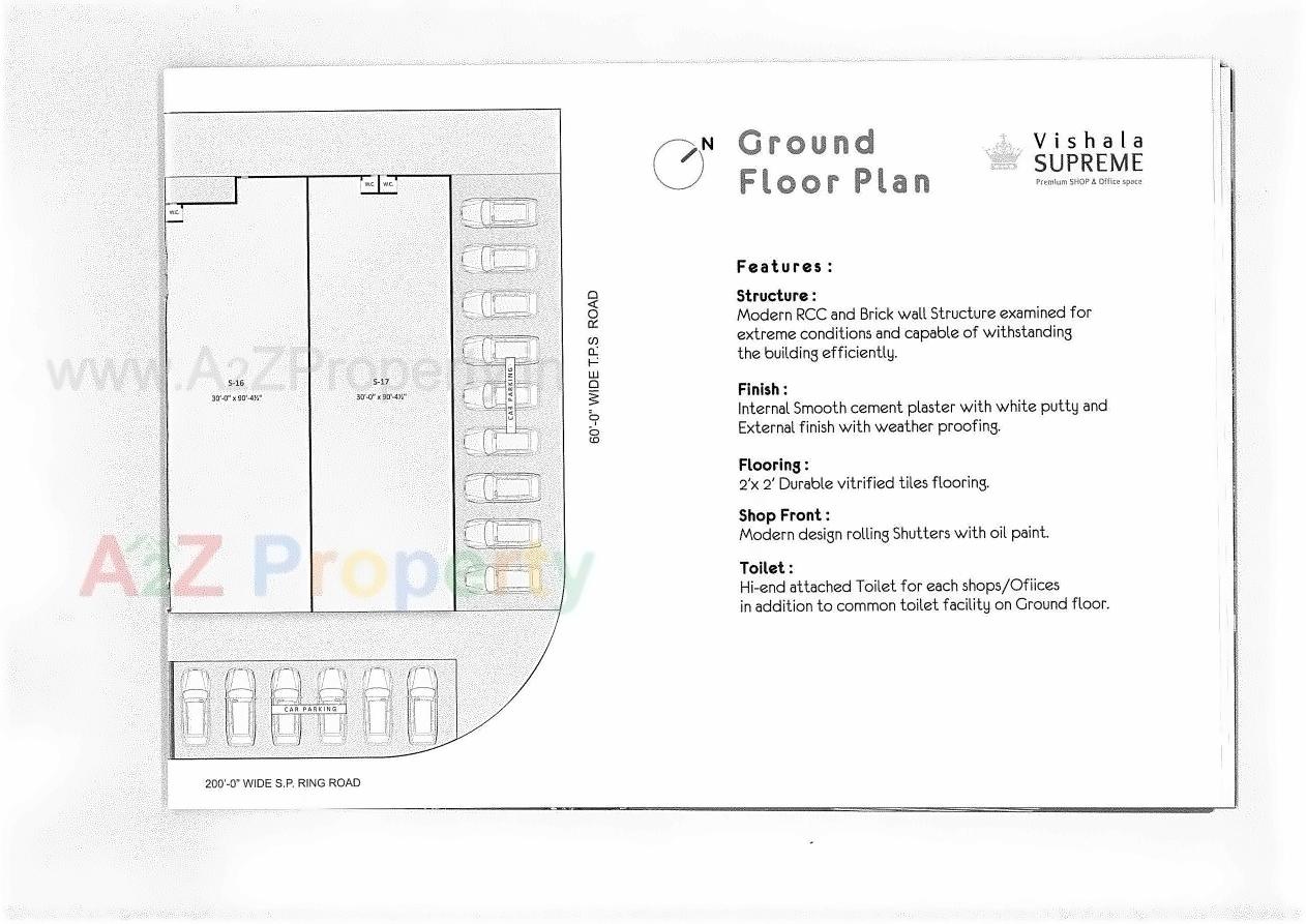 Layout of real estate project Vishala Supreme located at Nikol, Ahmedabad, Gujarat
