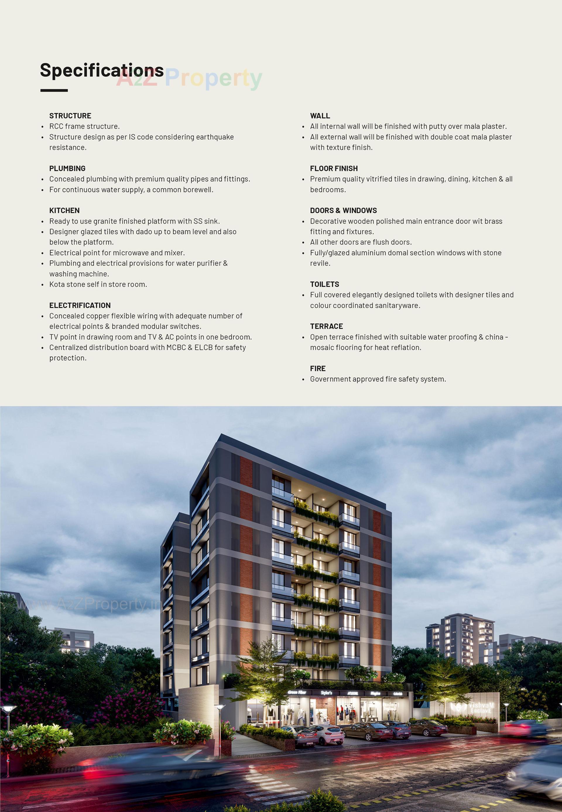 3D Elevation of real estate project Vishvam Enclave located at Bopal, Ahmedabad, Gujarat