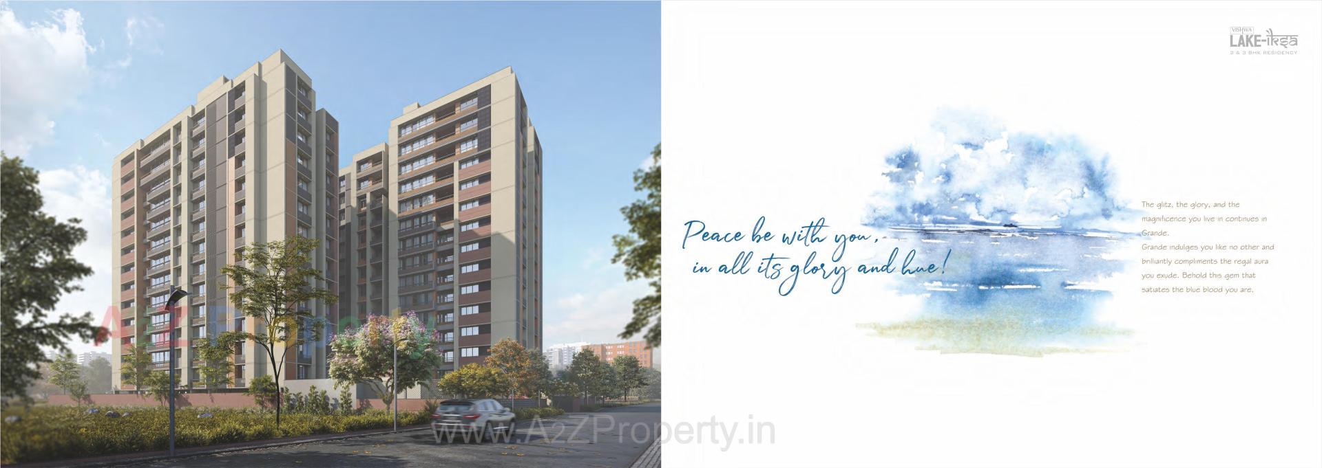 3D Elevation of real estate project Vishwa Lake Iksa located at Memnagar, Ahmedabad, Gujarat