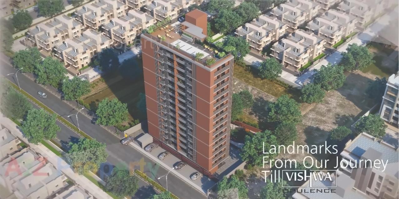 3D Elevation of real estate project Vishwa Opulence located at Memnagar, Ahmedabad, Gujarat
