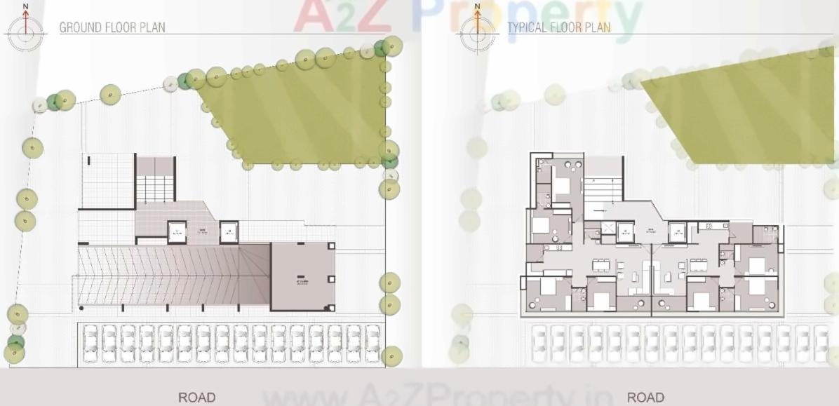 Layout of real estate project Vishwa Opulence located at Memnagar, Ahmedabad, Gujarat