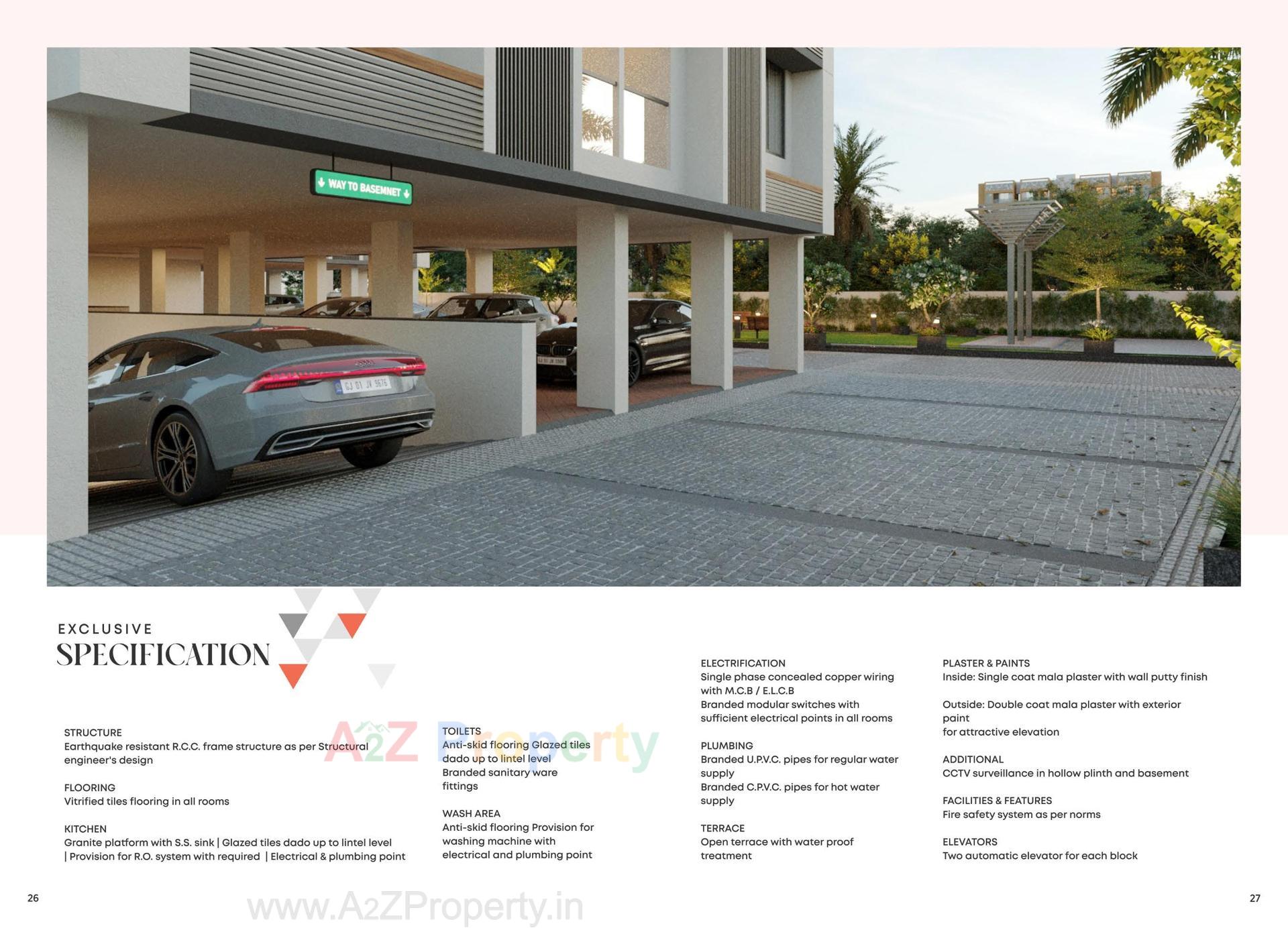 3D Elevation of real estate project Vishwanath Heights located at Rakhial, Ahmedabad, Gujarat