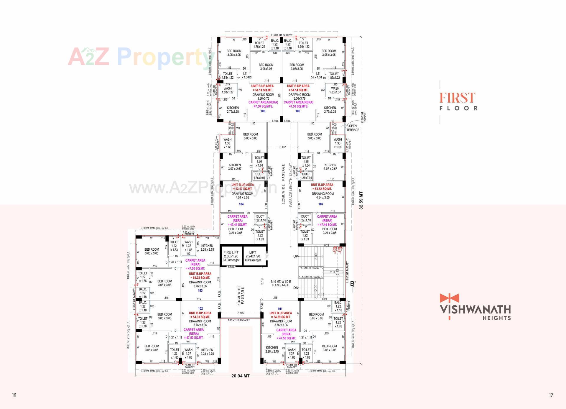 Layout of real estate project Vishwanath Heights located at Rakhial, Ahmedabad, Gujarat