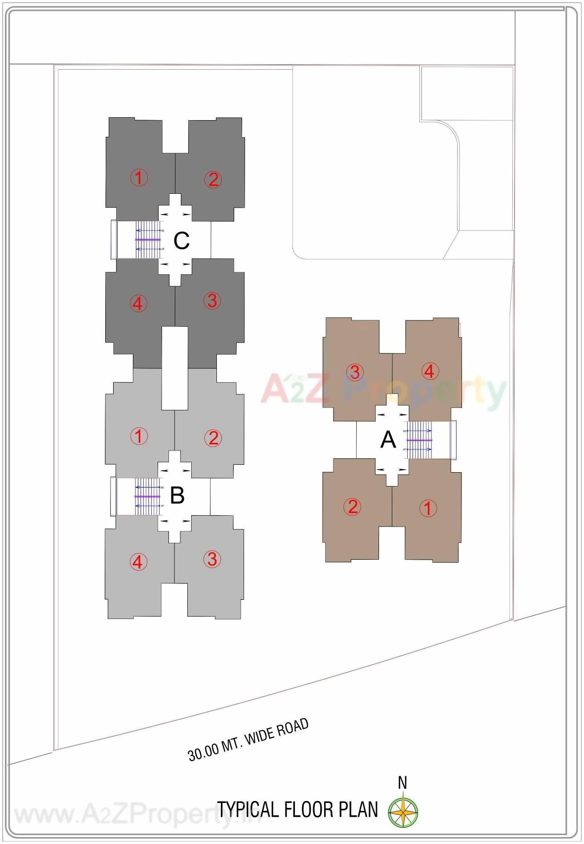 Layout of real estate project Vishwanath Samam located at Shela, Ahmedabad, Gujarat