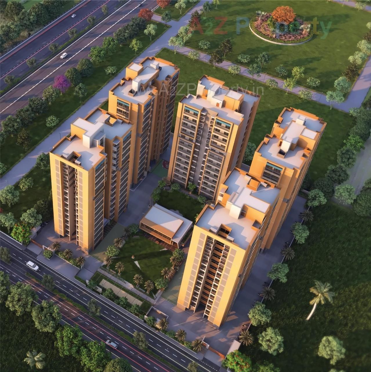 3D Elevation of real estate project Vishwanath Sarathya located at Shela, Ahmedabad, Gujarat