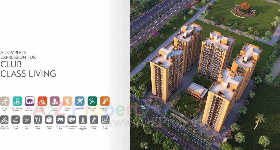 3D Elevation of real estate project Vishwanath Sarathya located at Shela, Ahmedabad, Gujarat