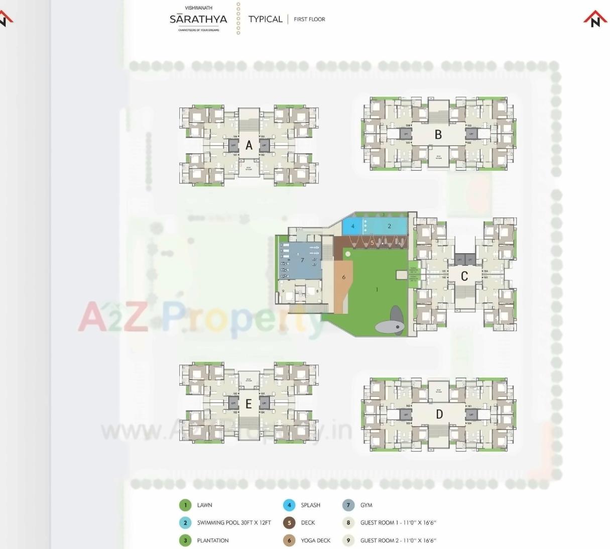 Layout of real estate project Vishwanath Sarathya located at Shela, Ahmedabad, Gujarat