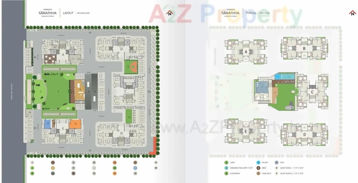 Layout of real estate project Vishwanath Sarathya located at Shela, Ahmedabad, Gujarat