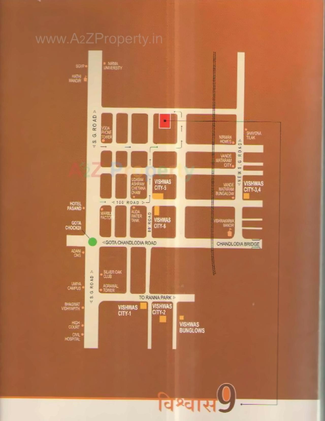  of real estate project Vishwas City 9 (block C) located at Gota, Ahmedabad, Gujarat