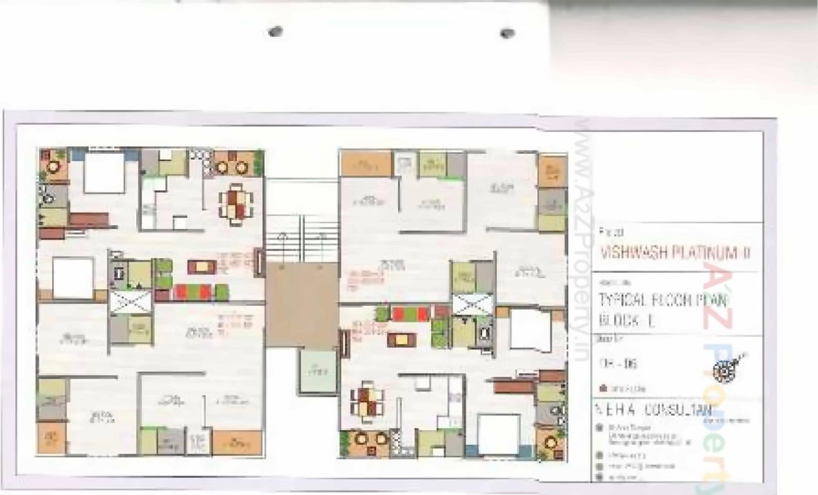 Layout of real estate project Vishwas Platinum located at Ognaj, Ahmedabad, Gujarat