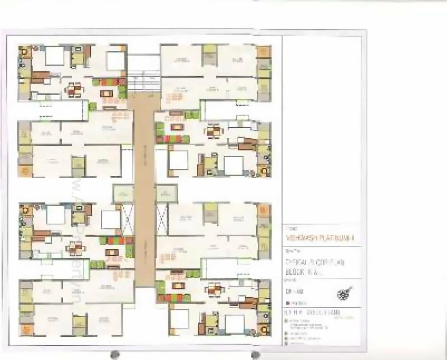 Layout of real estate project Vishwas Platinum located at Ognaj, Ahmedabad, Gujarat