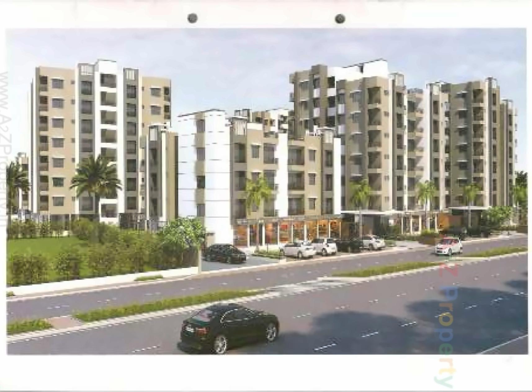 3D Elevation of real estate project Vishwas Platinum located at Ognaj, Ahmedabad, Gujarat