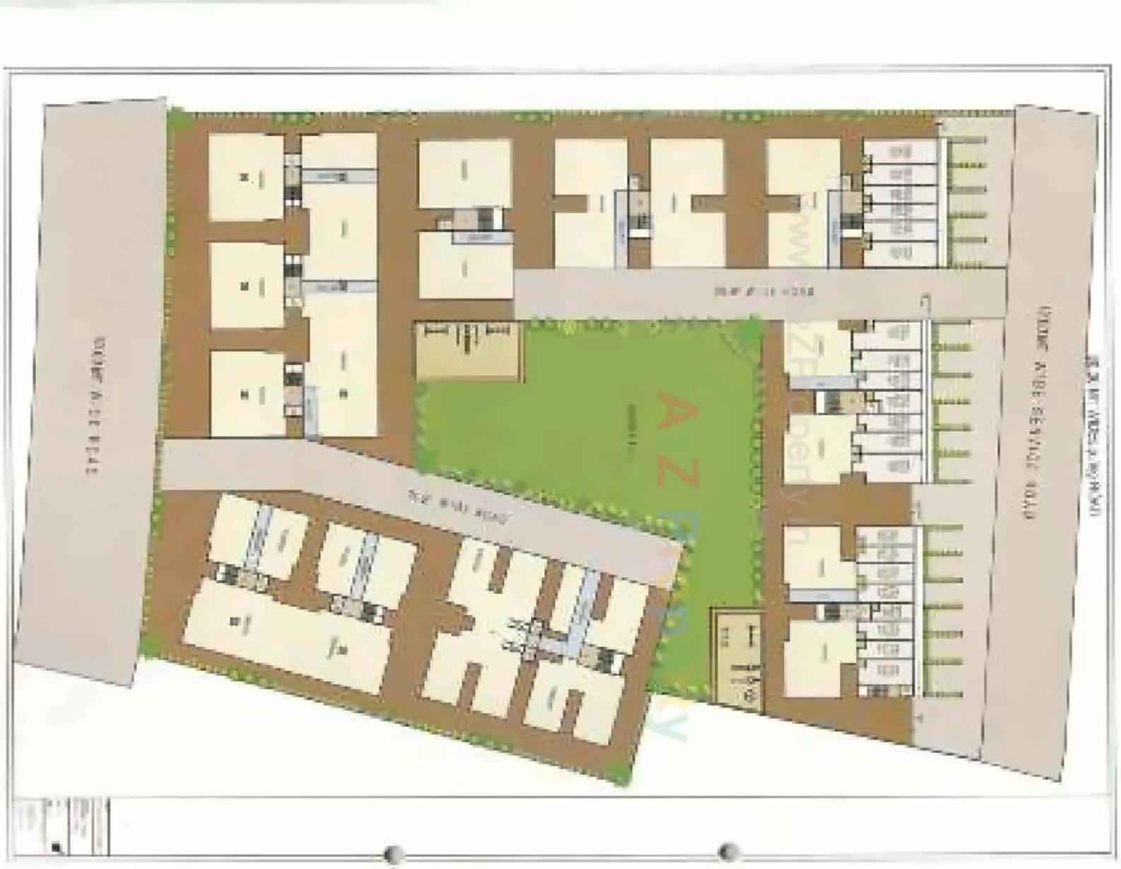 Layout of real estate project Vishwas Platinum located at Ognaj, Ahmedabad, Gujarat
