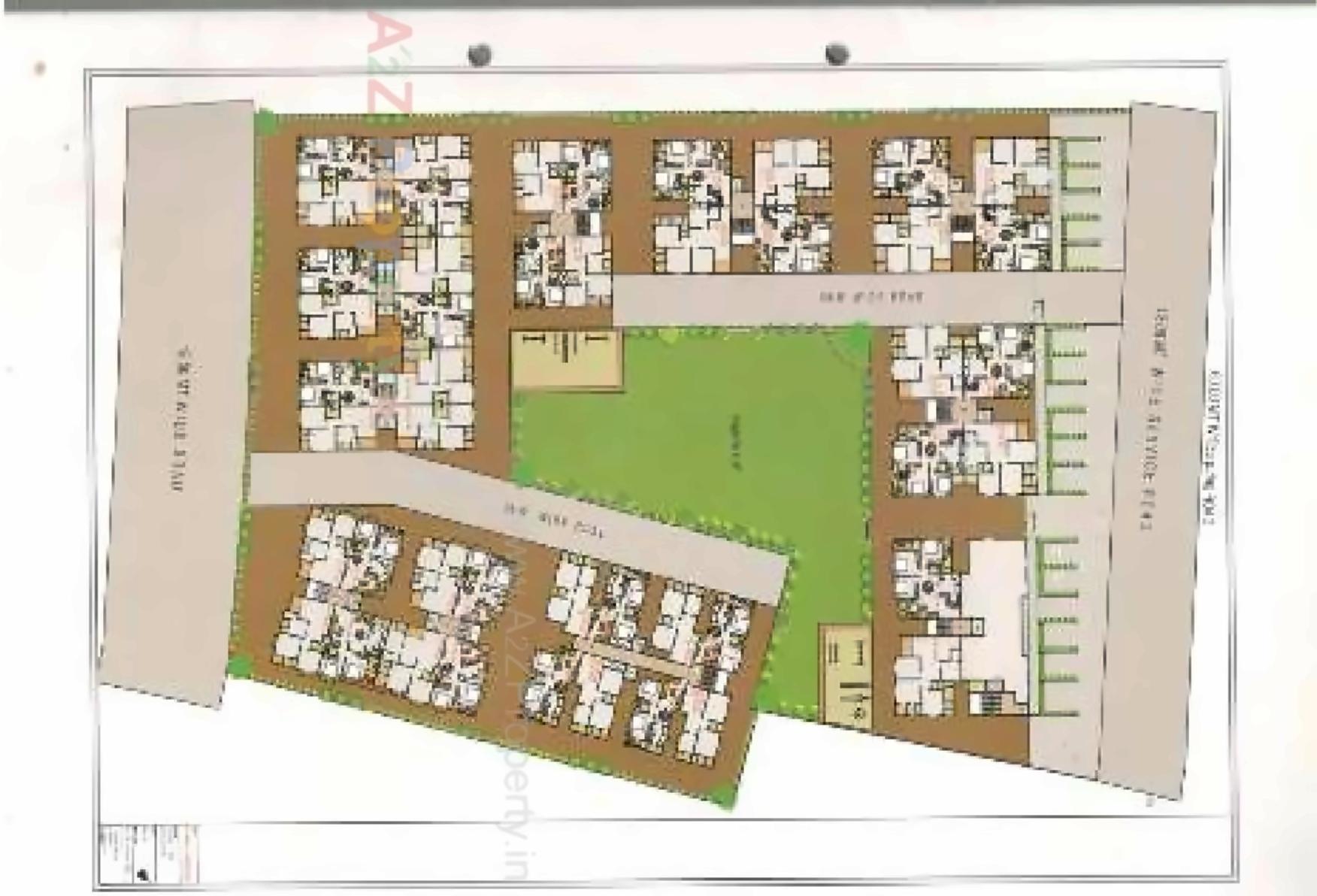 Layout of real estate project Vishwas Platinum located at Ognaj, Ahmedabad, Gujarat