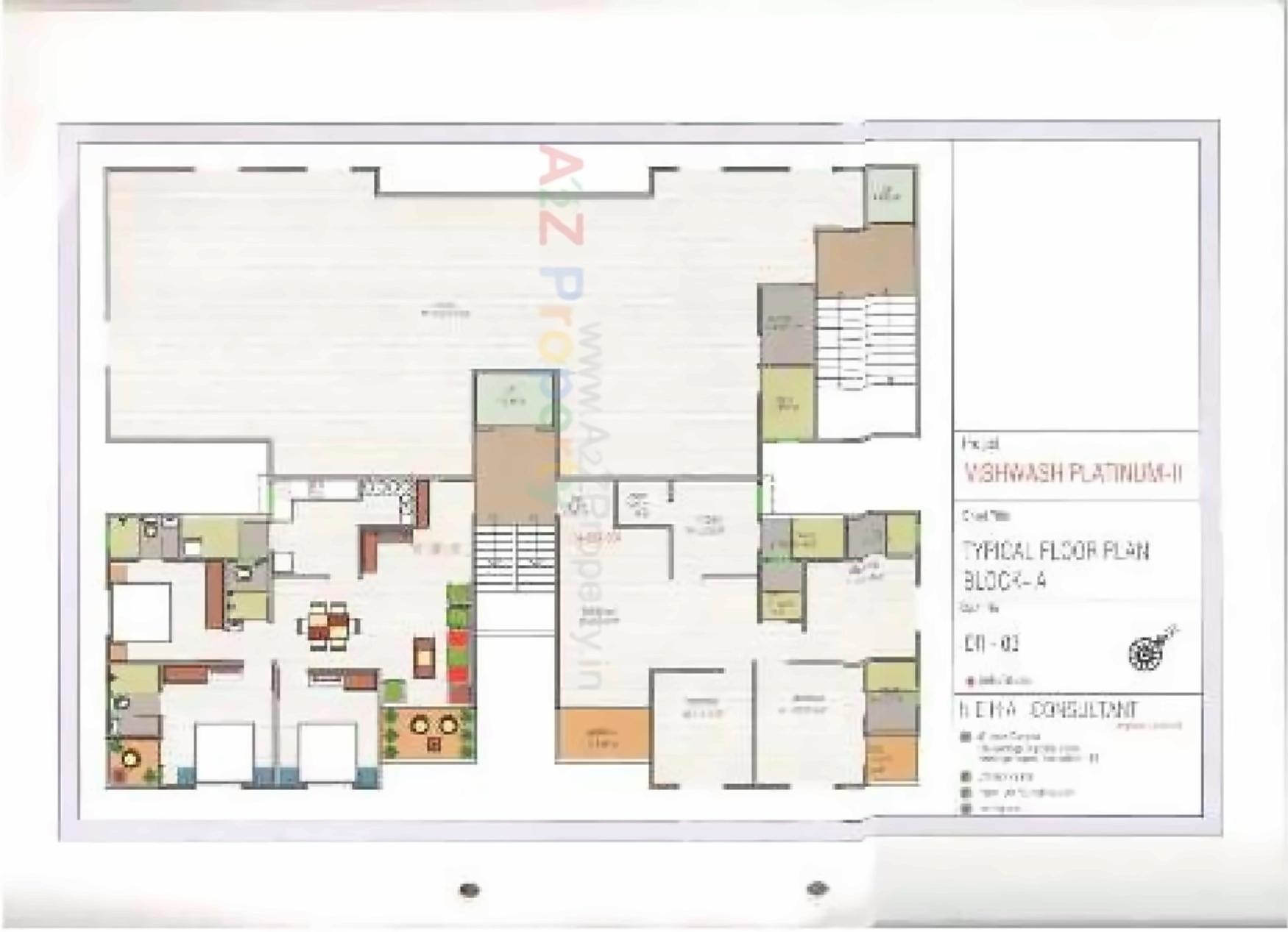 Layout of real estate project Vishwas Platinum located at Ognaj, Ahmedabad, Gujarat