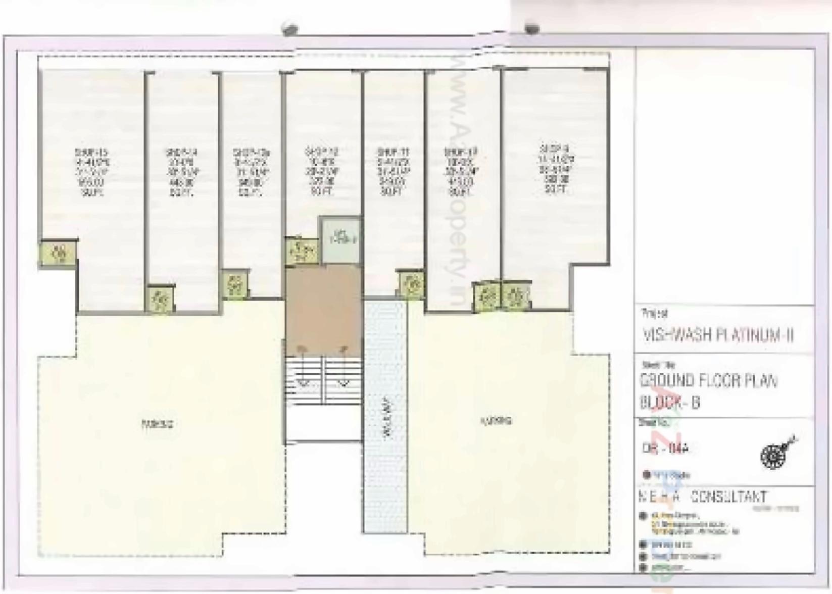 Layout of real estate project Vishwas Platinum located at Ognaj, Ahmedabad, Gujarat