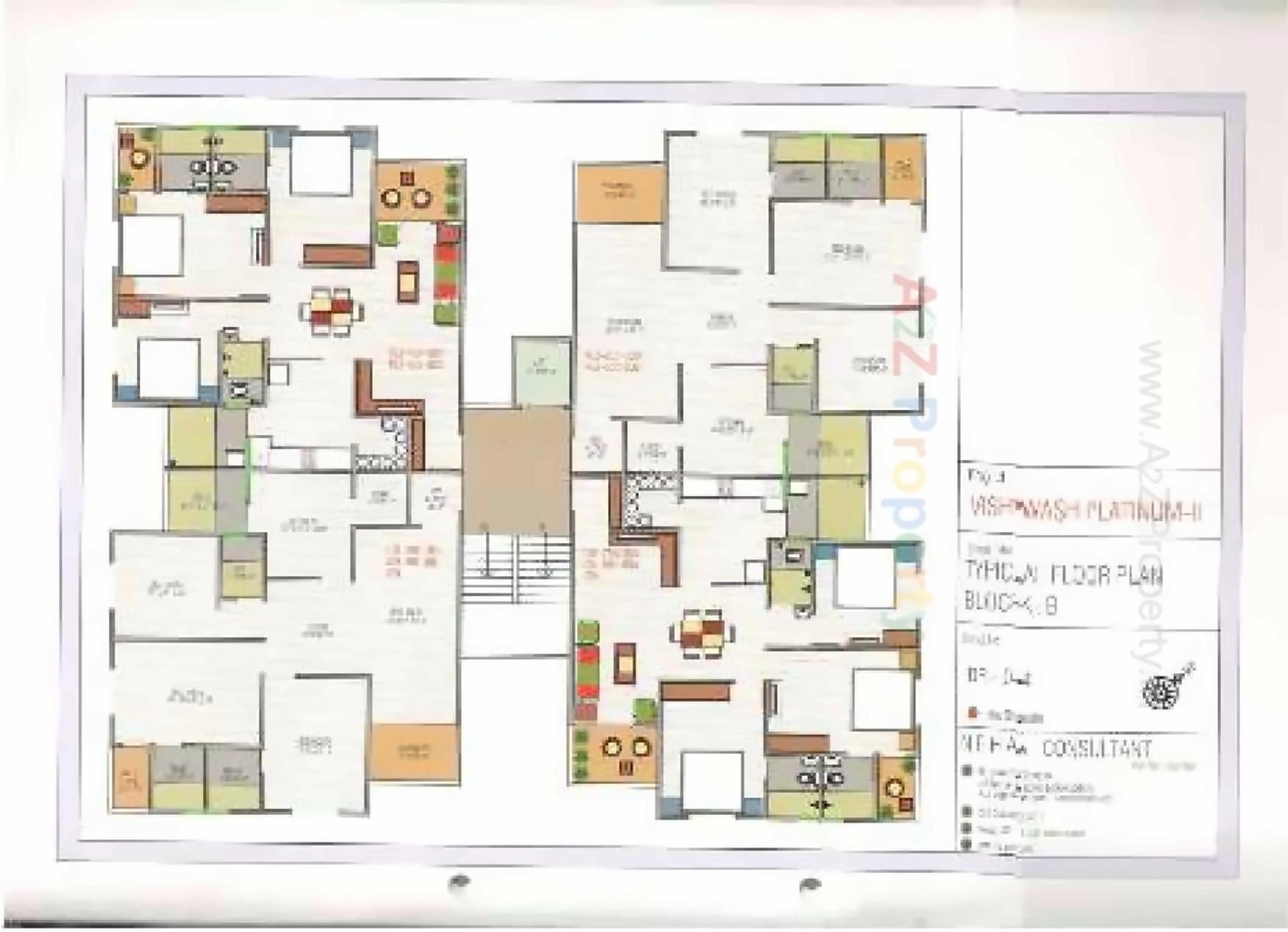 Layout of real estate project Vishwas Platinum located at Ognaj, Ahmedabad, Gujarat